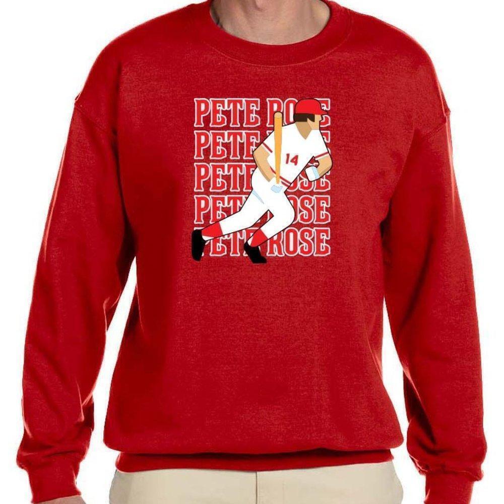 Cincinnati Reds Pete Rose Baseball Legend Graphic Fan Sweatshirt